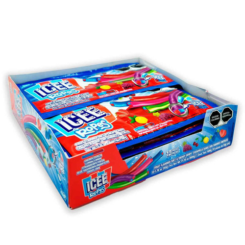 Package with 12 pieces of delicious ICEE candies full of fruity and sweet flavors.