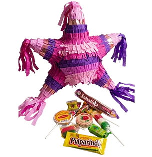 Party candy with piñata