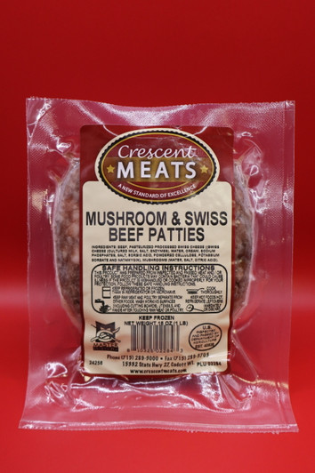 1/3# Mushroom & Swiss Patties