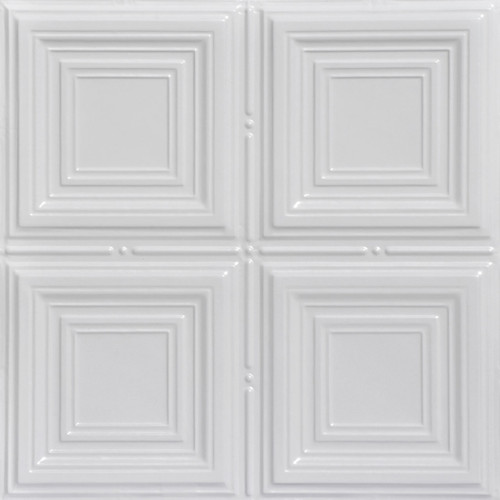Cubism 2 ft x 2 ft Shanko - Wall and Ceiling Patterns - #320 - (Pack of 6 and 12) - White