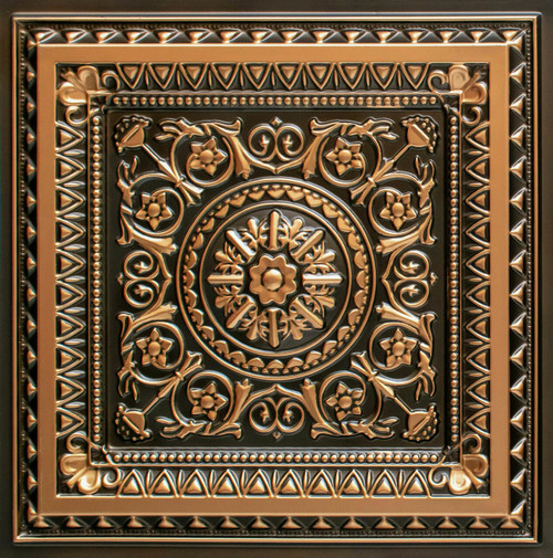 La Scala - Faux Tin Ceiling Tile - 24 in x 24 in - #223 - Pack of 25