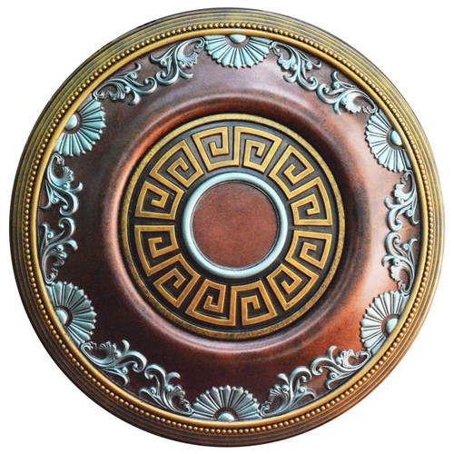 Greek Memories - FAD Hand Painted Ceiling Medallion 25 in - #CCMF-014 Greek Memories - FAD Hand Painted Ceiling Medallion 25 in - #CCMF-014