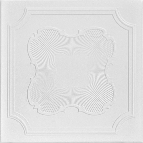 Greek Key #R21 - Foam Ceiling Tile (Package of 8 Tiles), Plain White ...