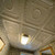R47 Styrofoam Ceiling Tile - Plain White - Installed in Bathroom R47 Styrofoam Ceiling Tile - Plain White - Installed in Bathroom