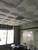 222 White Matte Ceiling Tiles Installed.