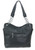 Laser-Cut Rhinestone Purse w/ Double Chain Handles. Back POV. Color: Black