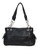 Starburst Gem Western Bag with double chain-connected handles. Back POV. Color: Black