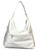 Waterfall Hobo Bag with a waterfall of rhinestones design. Back POV. Color: Silver