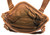 Empty Big Hobo Bag w/ Hidden Lock. Top POV. Color: Brown