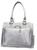 Medium-Sized Studded Gun Tote Bag. Back POV. Color: Gray