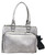 Medium-Sized Studded Gun Tote Bag. Back POV with half-concealed gun. Color: Gray
