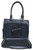 Medium-Sized Studded Gun Tote Bag. Back POV unzipped pouch. Color: Black