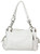 Gem-Studded Concealed Carry Purse. Back POV. Color: White