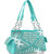 Gem-Studded Concealed Carry Purse. Front POV. Color: Turquoise