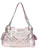 Gem-Studded Concealed Carry Purse. Front POV. Color: Light Pink