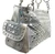 Gem-Studded Concealed Carry Purse. Side POV. Color: Pewter
