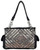 Diamond Rhinestone-Studded Concealed Carry Purse. Front POV. Color: Black