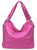 Mirror Rhinestone Purse. Back POV. Color: Fuchsia