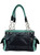 Angel Wing Western Handbag. Back POV. Color: Black/Turquoise
