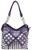 Geometric Gem Handbag. Front POV. Color: Purple