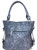 Laser-Cut Tote Bag. Back POV. Color: Blue