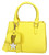 Dangling Bow Purse. Front POV. Color: Yellow
