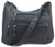 Large Concealed Carry Hobo Bag w/ ID Pocket. Front POV. Color: Black