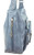 Large Concealed Carry Hobo Bag w/ ID Pocket. Side POV. Color: Blue