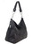 Laser-Cut Concealed Carry Hobo Bag. Side POV. Color: Black