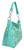 Laser-Cut Concealed Carry Hobo Bag. Side POV. Color: Turquoise