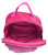 Leather Rhinestone Backpack. Inside POV. Color: Fuchsia