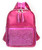 Leather Rhinestone Backpack. Front POV. Color: Fuchsia