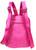 Leather Rhinestone Backpack. Back POV. Color: Fuchsia