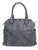 Triple Zipper Purse. Back POV. Color: Gray
