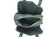 Triple Zipper Purse. Top POV. Color: Green