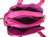 Triple Zipper Purse. Top POV. Color: Hot Pink