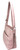 Small Locking Concealed Carry Handbag. Side POV. Color: Light Pink
