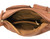 Locking Front Pockets Concealed Carry Purse. Top POV. Color: Brown