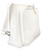 Triple Zipper Swing Bag. Side POV. Color: White