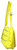 Triple Zipper Swing Bag. Side POV. Color: Yellow