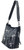 Small Waterfall Shoulder Bag. Side POV. Color: Black