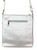Laser-Cut Rhinestone Crossbody Bag. Back POV. Color: Silver