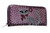Rhinestone Cat Wallet. Front POV. Color: Purple