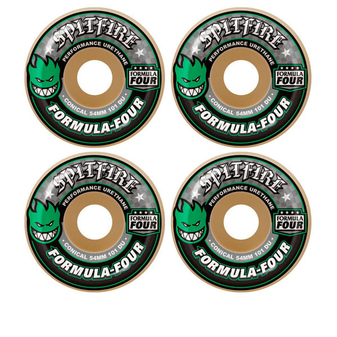 Spitfire - F4 101 Conical Green Print 56mm