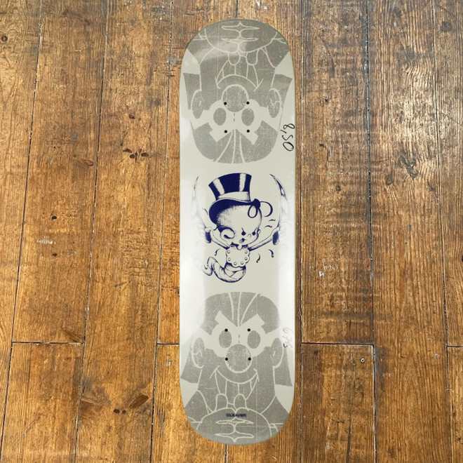 CLEAVER SKATEBOARDS "OAKY" WHITE 8.5"