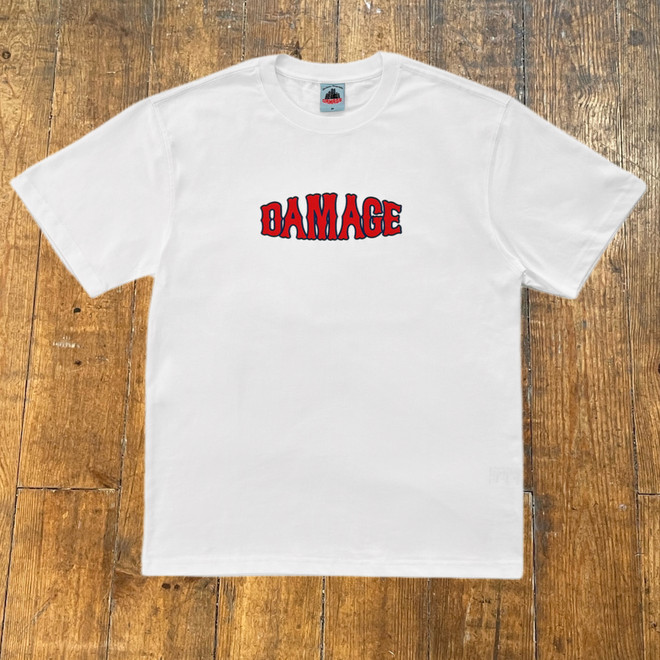 Damage   PUFFPRINT TEE WHITE