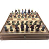 Fantasy Chess Set - Hand Painted - on chess case