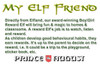 My Elf Friend intro card.