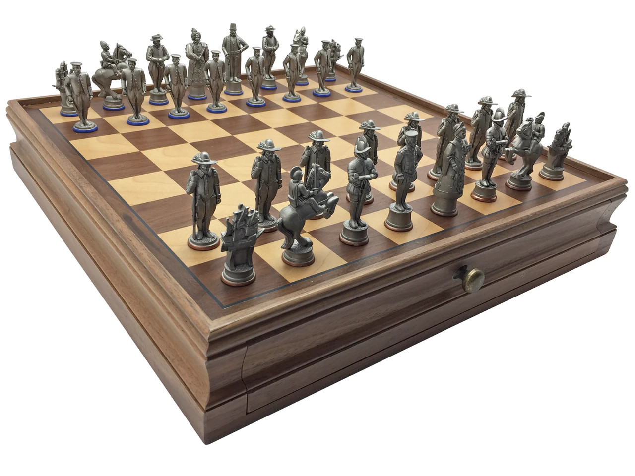 54mm Spanish Armada Chess Set Spanish versus English Antique