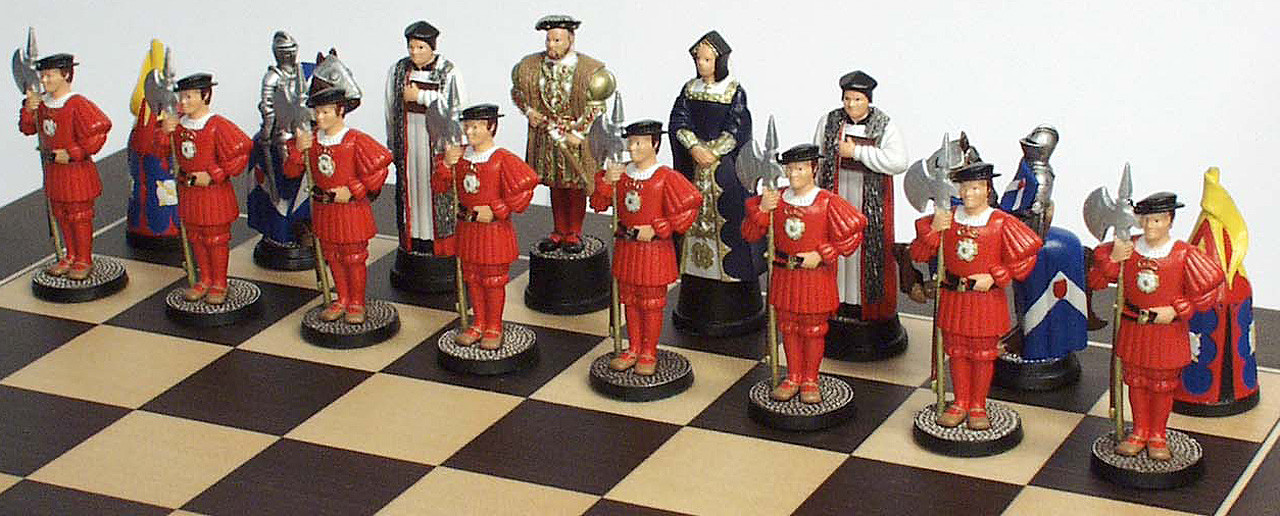 Peças de Xadrez de Madeira Staunton 6 Philos Henry VIII